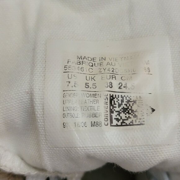 Converse All Star CTAS Shroud Gold Metallic High-Top Sneakers With Zipper Closur - Picture 9 of 9